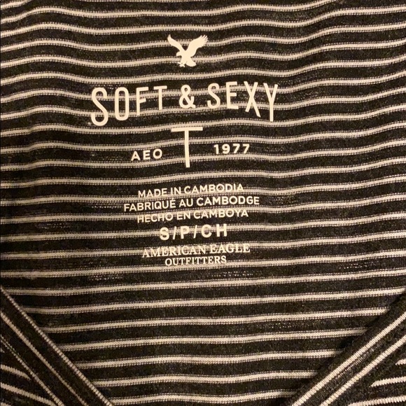 American Eagle stripped t-shirt for sale!! - Picture 2 of 3